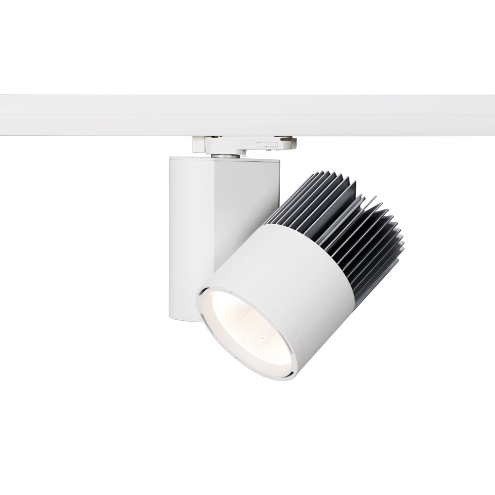 LED-Stromschienenstrahler-MINI-TUBE-MA-Aufbauleuchte-Weiss-LECAR LED-Aufbaustrahler-für-3-Phasen-Stromschiene-MINI-TUBE-MA-Weisse-Energieeffiziente-Aufbauleuchte-LECAR